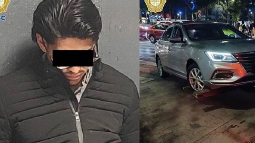 VIDEO: Tras golpear a policías para evitar infracción, detienen a pareja en Reforma