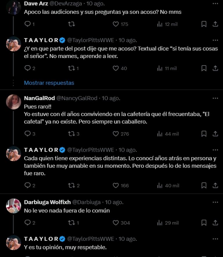 Comentarios de usuarios en respuesta a la denuncia virtual