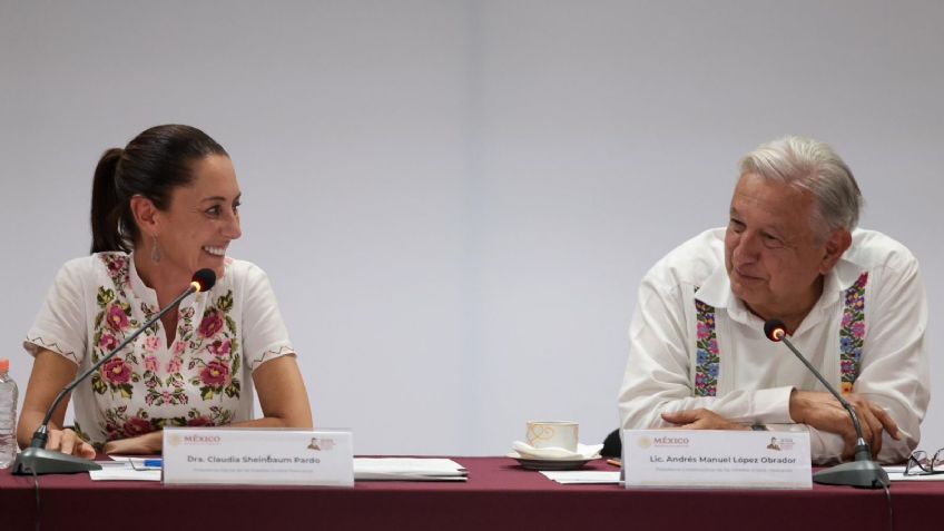Junto a AMLO, Claudia Sheinbaum va a reunión con gabinete de seguridad en Michoacán