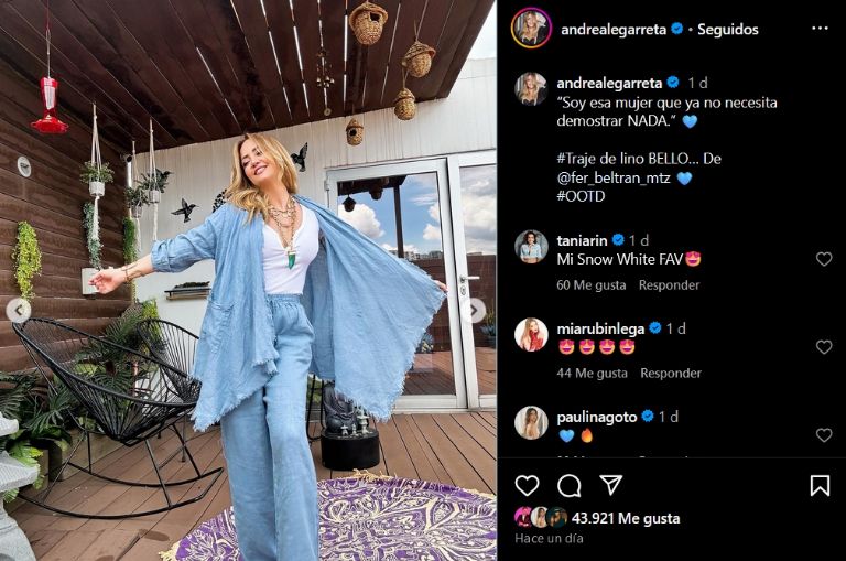 Andrea Legarreta manda mensaje a sus detractores