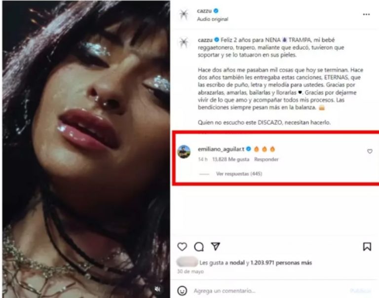 Emiliano eliminó su comentario pocas horas después