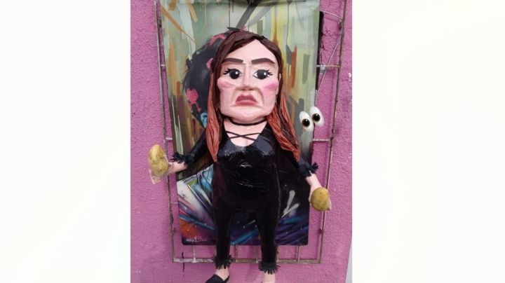 Crean graciosa piñata de Mariana Echeverría acompañada de mangos, tras su eliminación