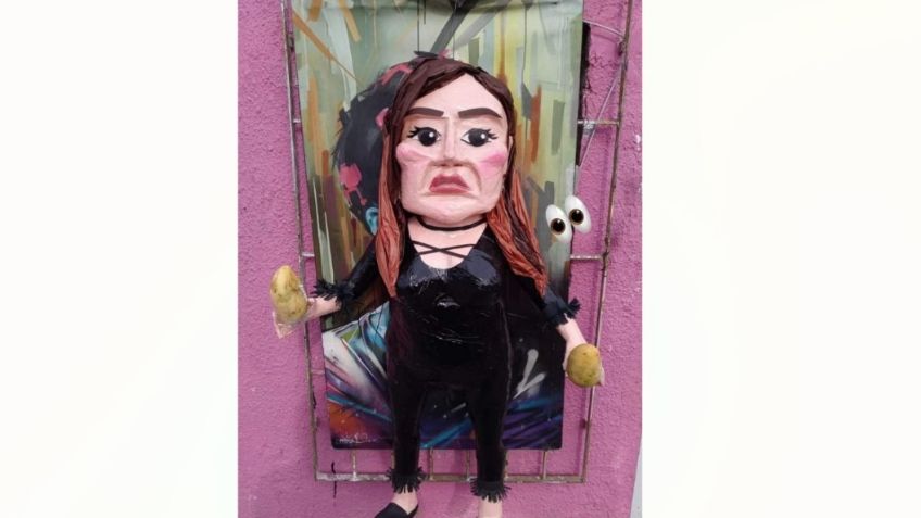 Crean graciosa piñata de Mariana Echeverría acompañada de mangos, tras su eliminación