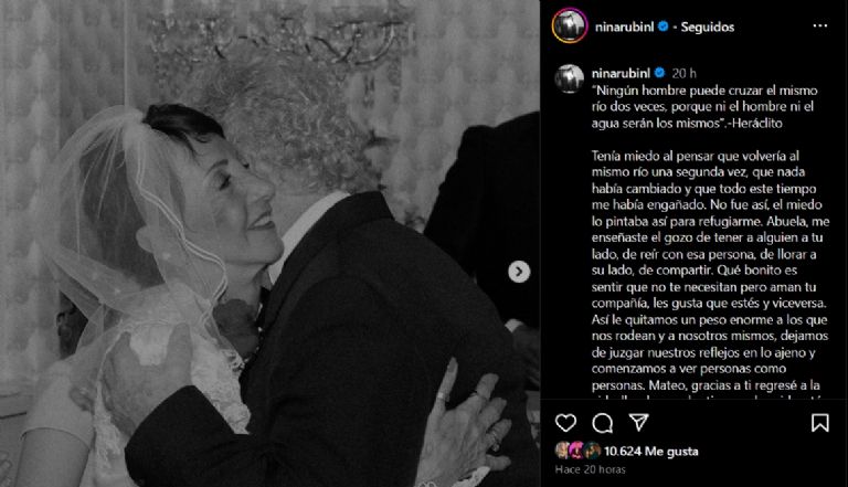 Nina Rubín envía mensaje a sus seres queridos