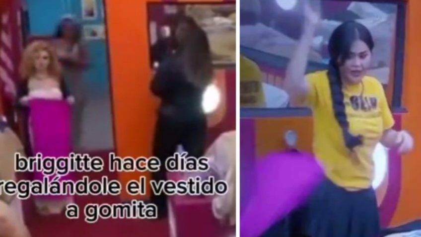 Gomita desprecia vestido de regalo que le dio Briggitte y lo arroja al suelo