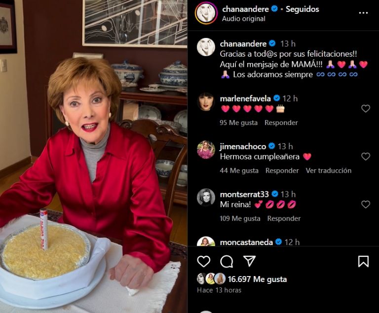 Jacqueline Andere manda mensaje por su cumpleaños 86