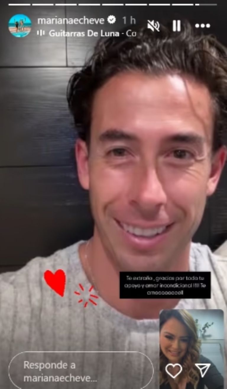 Presumió en redes la videollamada que tuvo con su esposo