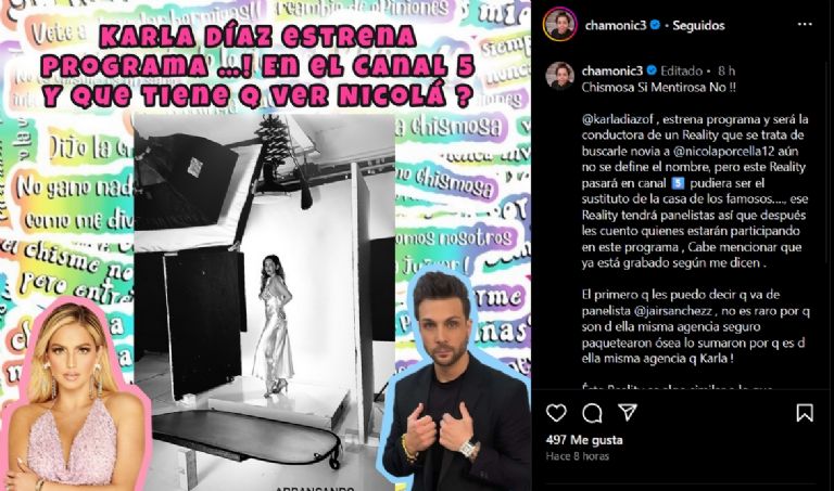 Lanzarán programa para encontrar a la pareja de Nicola Porcella 