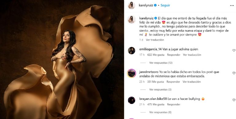 La regiomontana anunció su embarazo dejando ver su vientre abultado