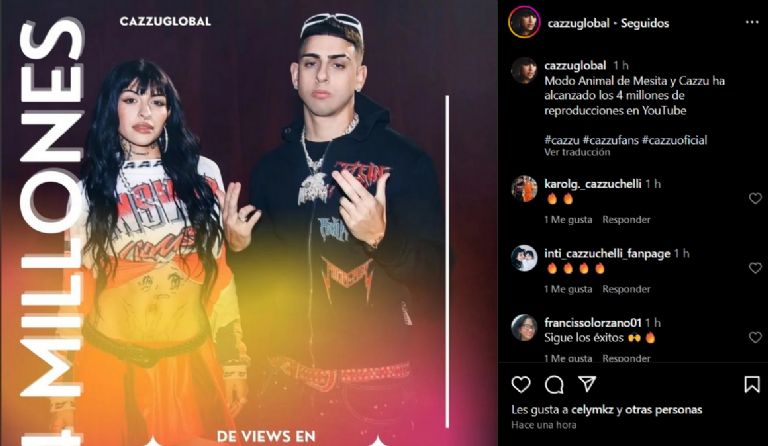 Cazzu da cachetada con guante blanco y celebra triunfo