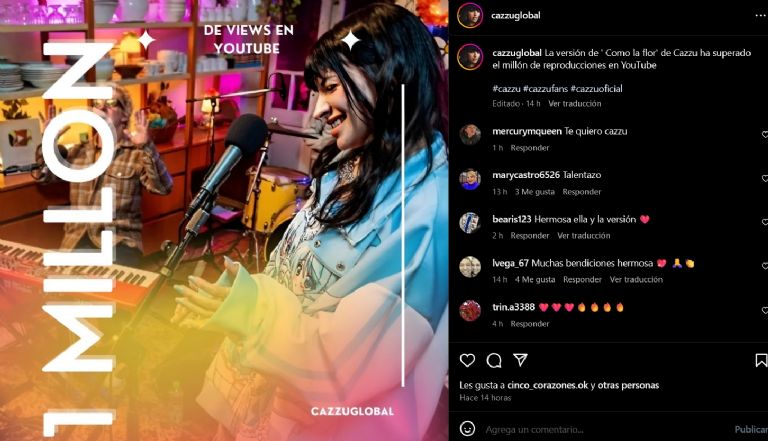 Cazzu alcanza el millón de views con su versión de Como la flor