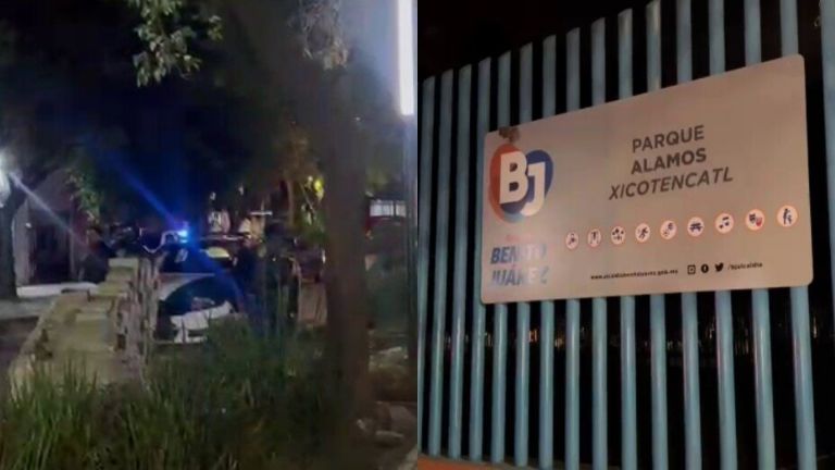 Fuerte balacera en parque Álamos