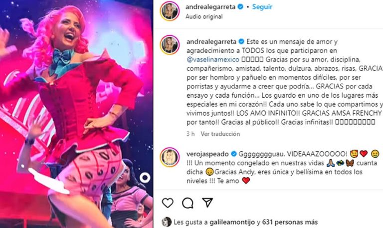 Andrea Legarreta publica conmovedor mensaje de despedida