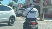 Foto ilustrativa de la nota titulada Oficial de tránsito en Navojoa fue multado por conducir sin casco