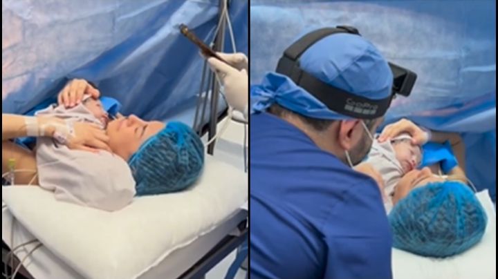 Con dulce mensaje, novia de José Eduardo Derbez filtra video inédito del nacimiento de Tessa