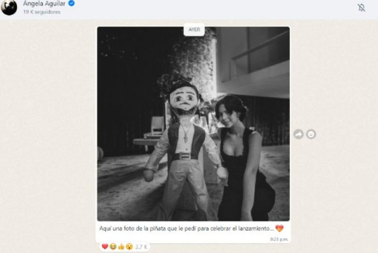 Ángela Aguilar manda a hacer piñata de Nodal