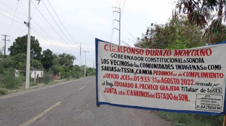 Habitantes de Camoa piden la ampliación de la carretera Tesia-Navojoa