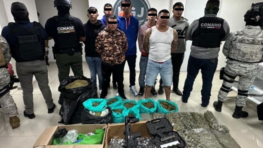 Golpe al narco en Edomex: Capturan a nueve en Chimalhuacán con 100 kilos de marihuana