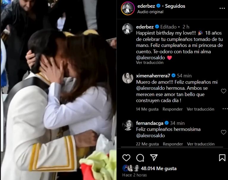 Eugenio Derbez le dedica conmovedor mensaje de cumpleaños a Alessandra Rosaldo