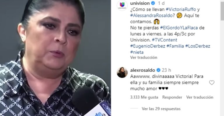 Victoria Ruffo habla de Alessandra Rosaldo y así le responde