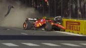 Foto ilustrativa de la nota titulada VIDEOS: Así fue el accidente de 'Checo' Pérez en el GP de Azerbaiyán que lo dejó fuera