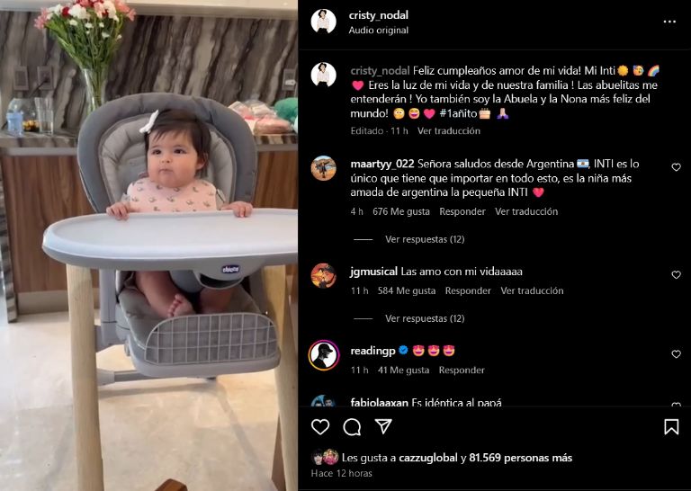 Cristy Nodal manda saludo de cumpleaños a Inti