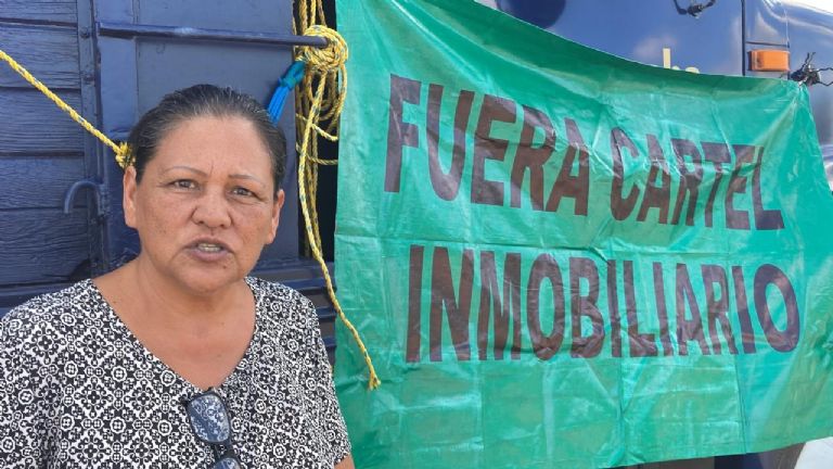 Bloquean calle en Ciudad Obregón. Foto: Cortesía