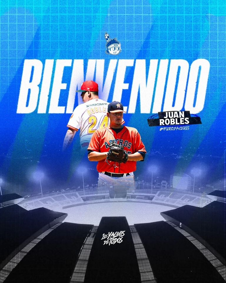 Juan Robles es nuevo jugador de los Yaquis