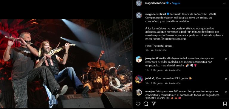 Fallece el flautista de Mägo de Oz