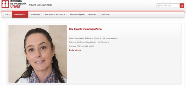 Perfil académico de Claudia Sheinbaum