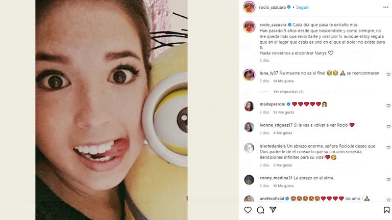 Rocío Sánchez Azuara compartió un emotivo mensaje