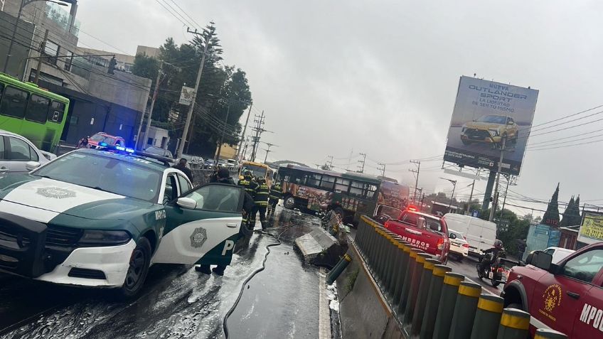 ¡Precaución! Fuerte accidente en Carretera Federal México-Toluca moviliza a las autoridades