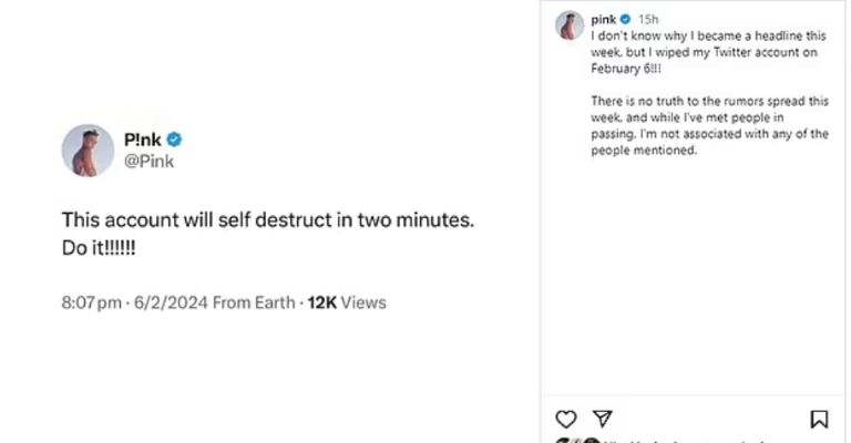 Pink enfrenta acusaciones de complicidad con Sean Diddy Combs y así responde