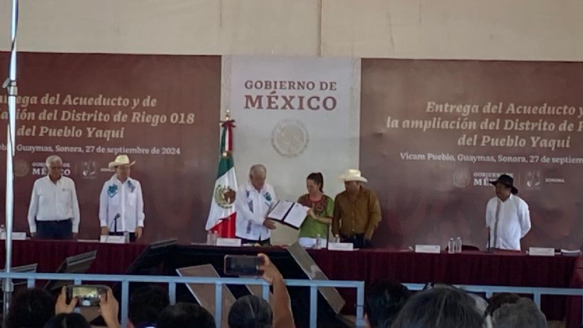 En su última visita a Sonora, AMLO firma decreto para restituir tierras a Yaquis