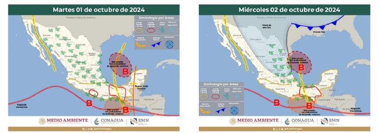Clima en México para esta semana. Foto: Conagua