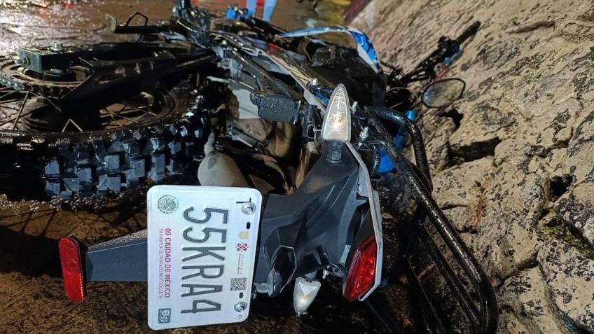 Mortal accidente: Motociclista pierde la vida al derrapar sobre Viaducto Tlalpan