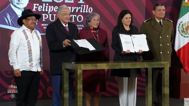 En su última mañanera, AMLO firma Reforma a la Guardia Nacional y a los Pueblos Indígenas