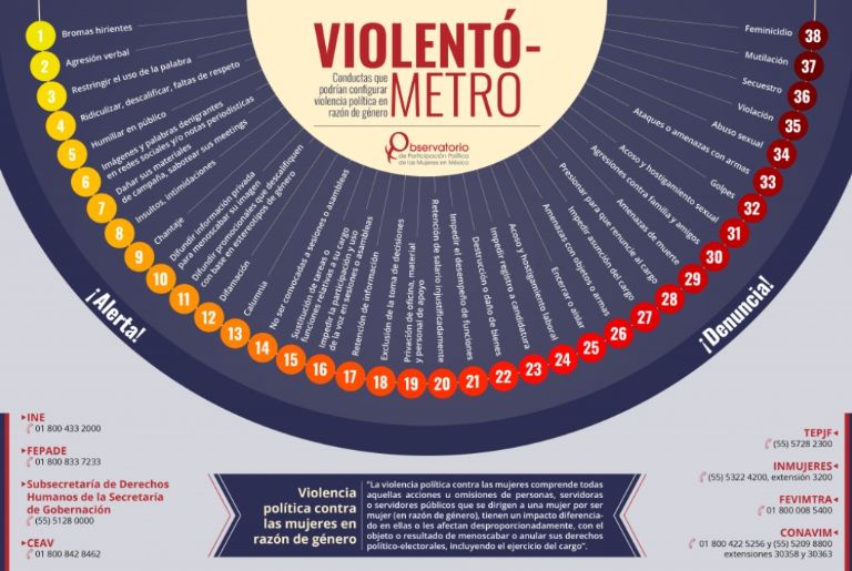 Violetómetro elaborado por las instituciones que conforman el OPPMM
