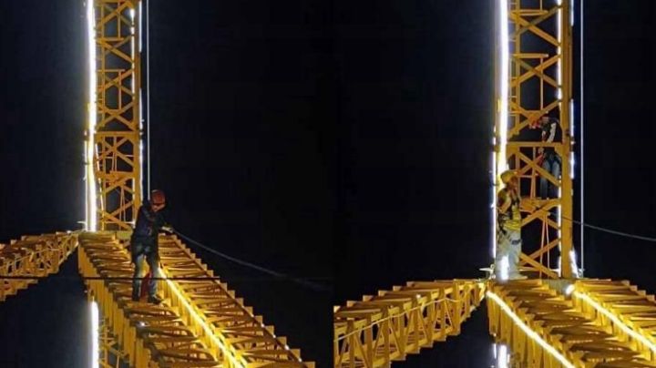 Obrero sube a a piso 14 y amenaza con arrojarse; permaneció ahí 62 horas