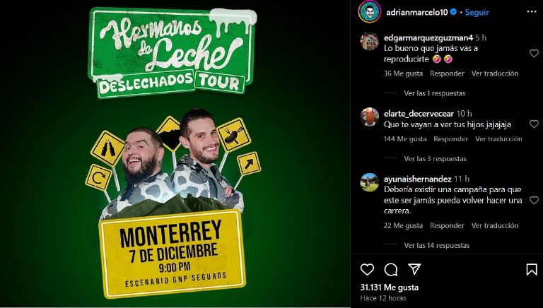 Adrián Marcelo anuncia nueva gira y lo cancelan