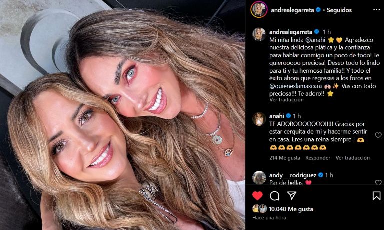 Andrea Legarreta le manda recadito a Anahí