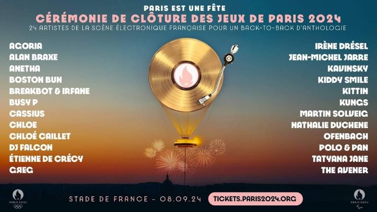 Artistas en el evento de clausura de los Juegos Paralímpicos de París 2024. Foto: Twitter