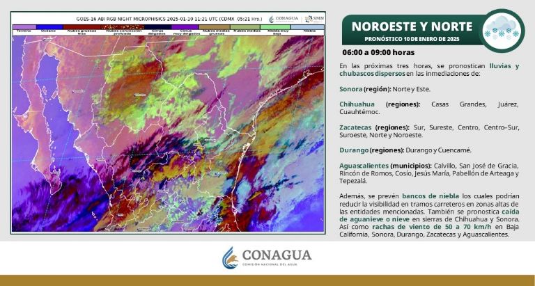 Advierten lluvias en México este viernes. Foto: Conagua