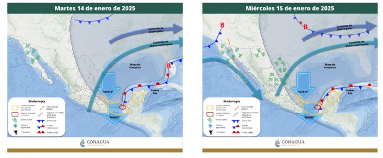 Pronóstico del clima para esta semana. Foto: Conagua