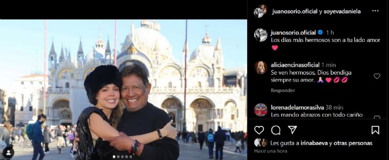 Juan Osorio y Eva Daniela disfrutan de sus vacaciones