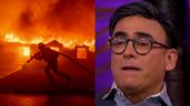 Foto ilustrativa de la nota titulada Adal Ramones lamenta perdida de amigos en incendios de California; muestra llamas en su casa