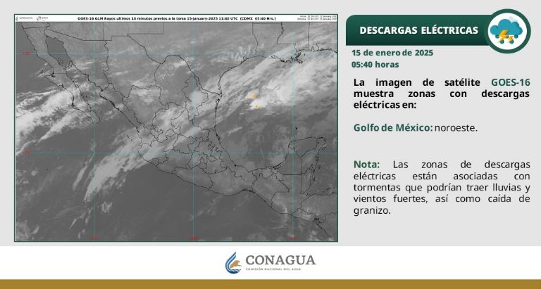 Pronóstico del clima en México para HOY miércoles 15 de enero. Foto: Conagua