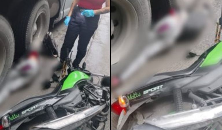 Motociclista aplastado en Vallejo