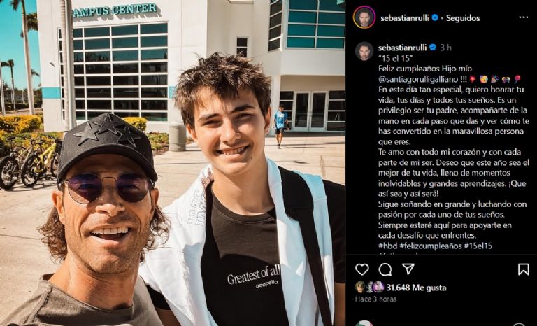 Sebastián Rulli envía mensaje de cumpleaños a su hijo