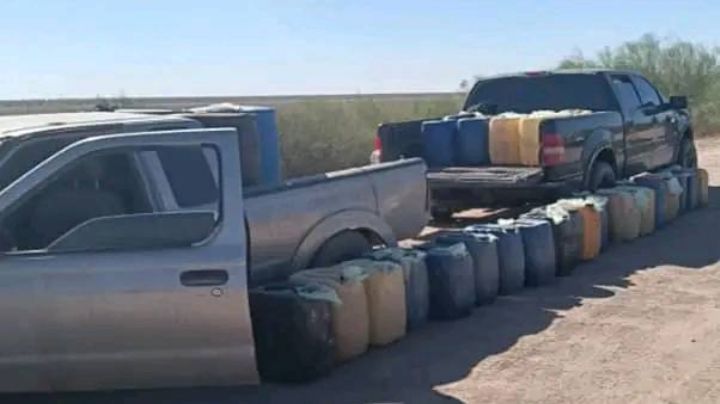 Golpe al crimen en Sonora: Detienen a presuntos huachicoleros con hidrocarburos y dinero